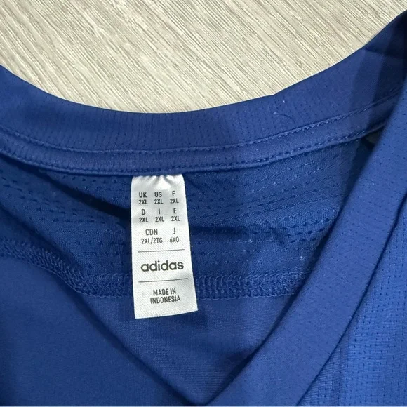 Adidas Men's Short Sleeve Blue Tee - Picture 3 of 4